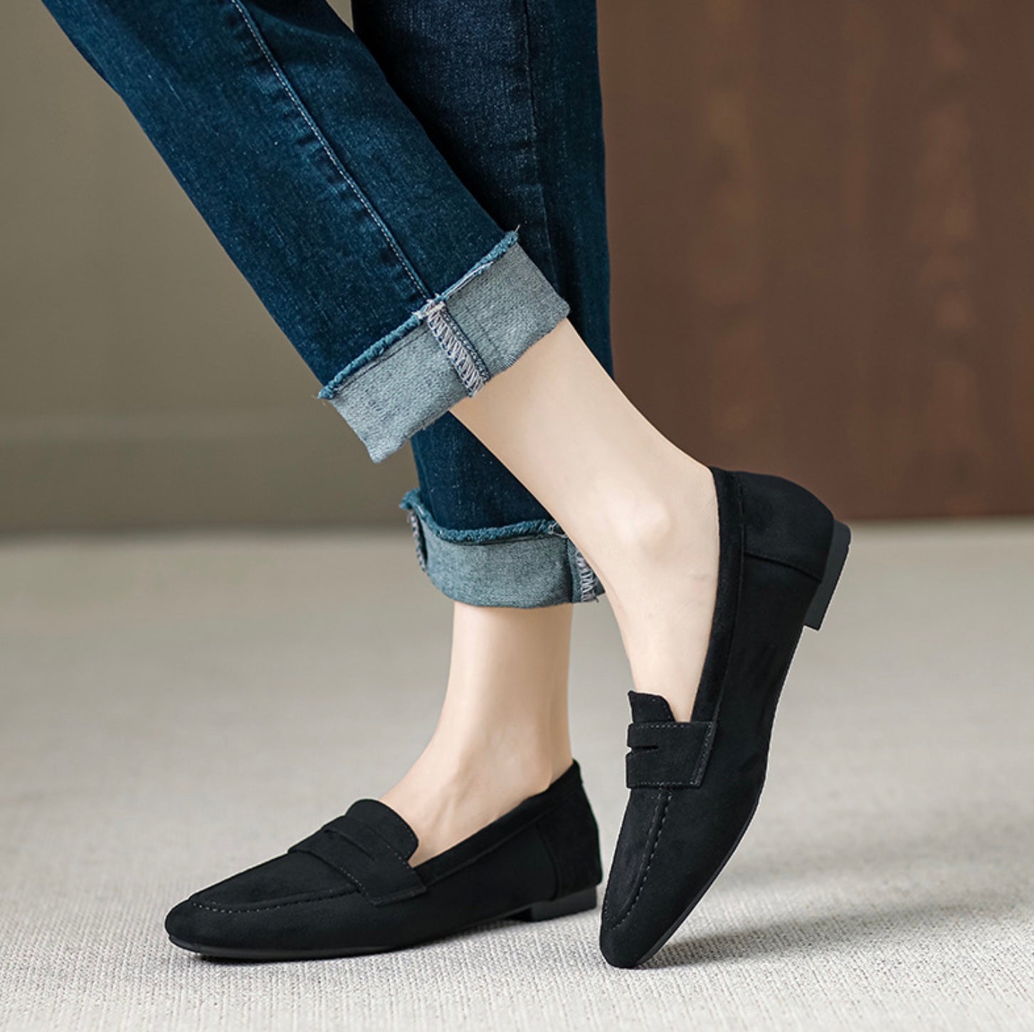 Suède Slip-On Loafers