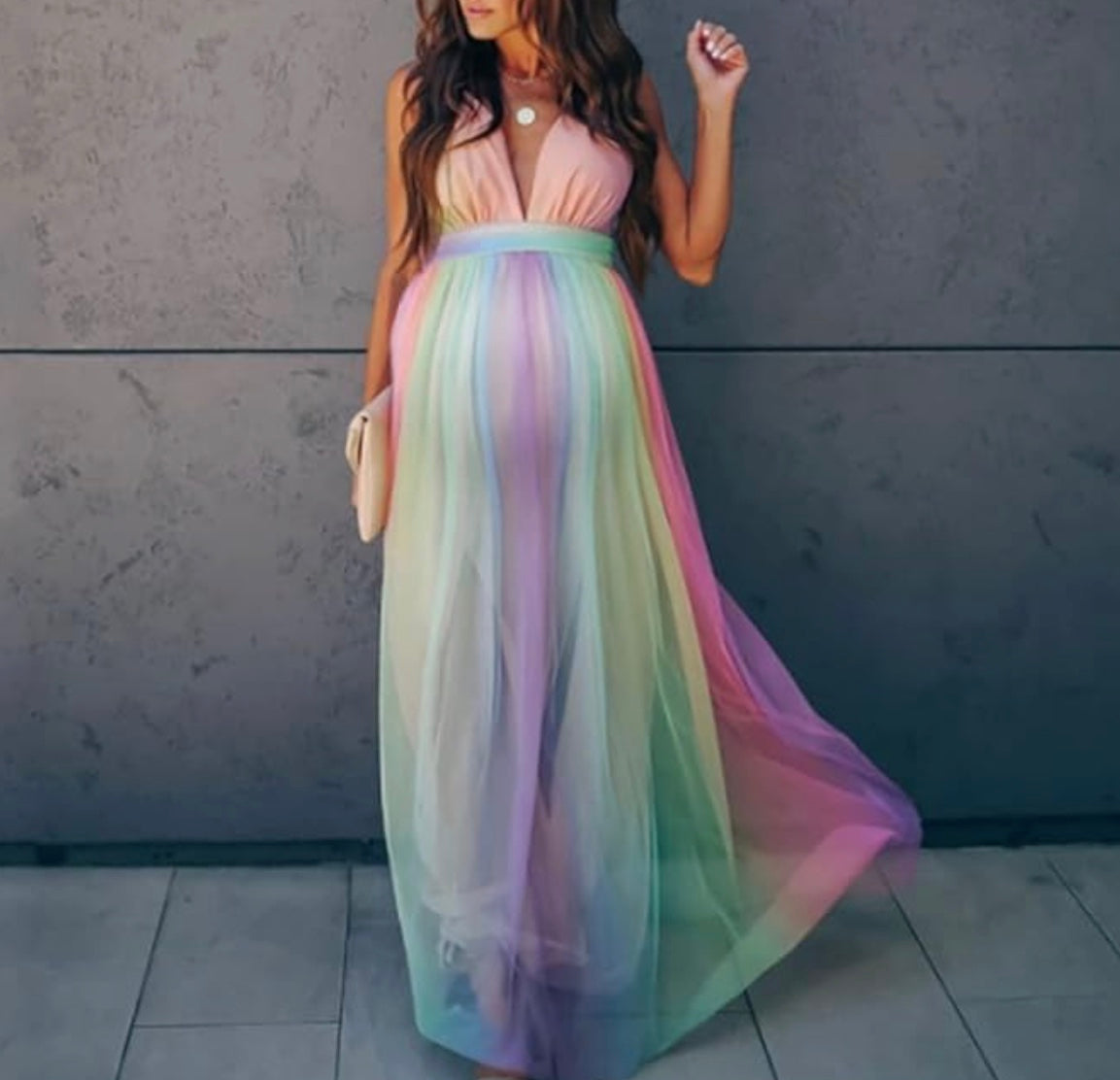 Jeanette | Dames Maxi Jurk – Halternek – Vloeiend Silhouet – Fijne Plooien