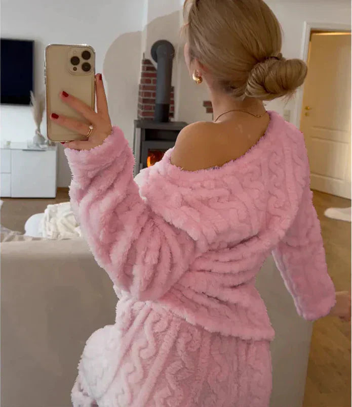 Dames Pyjamaset – Comfortabel, Effen, Geschikt voor Thuis en Ontspanning