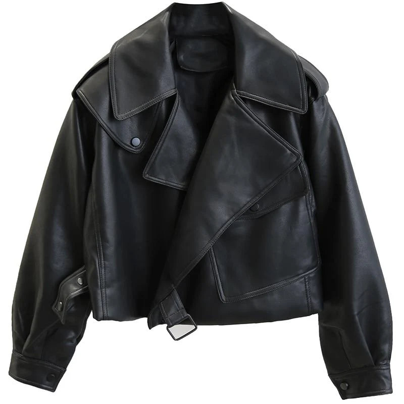 Imogen cropped jack dames | Stoer nepleren jasje met kraag en getailleerde snit