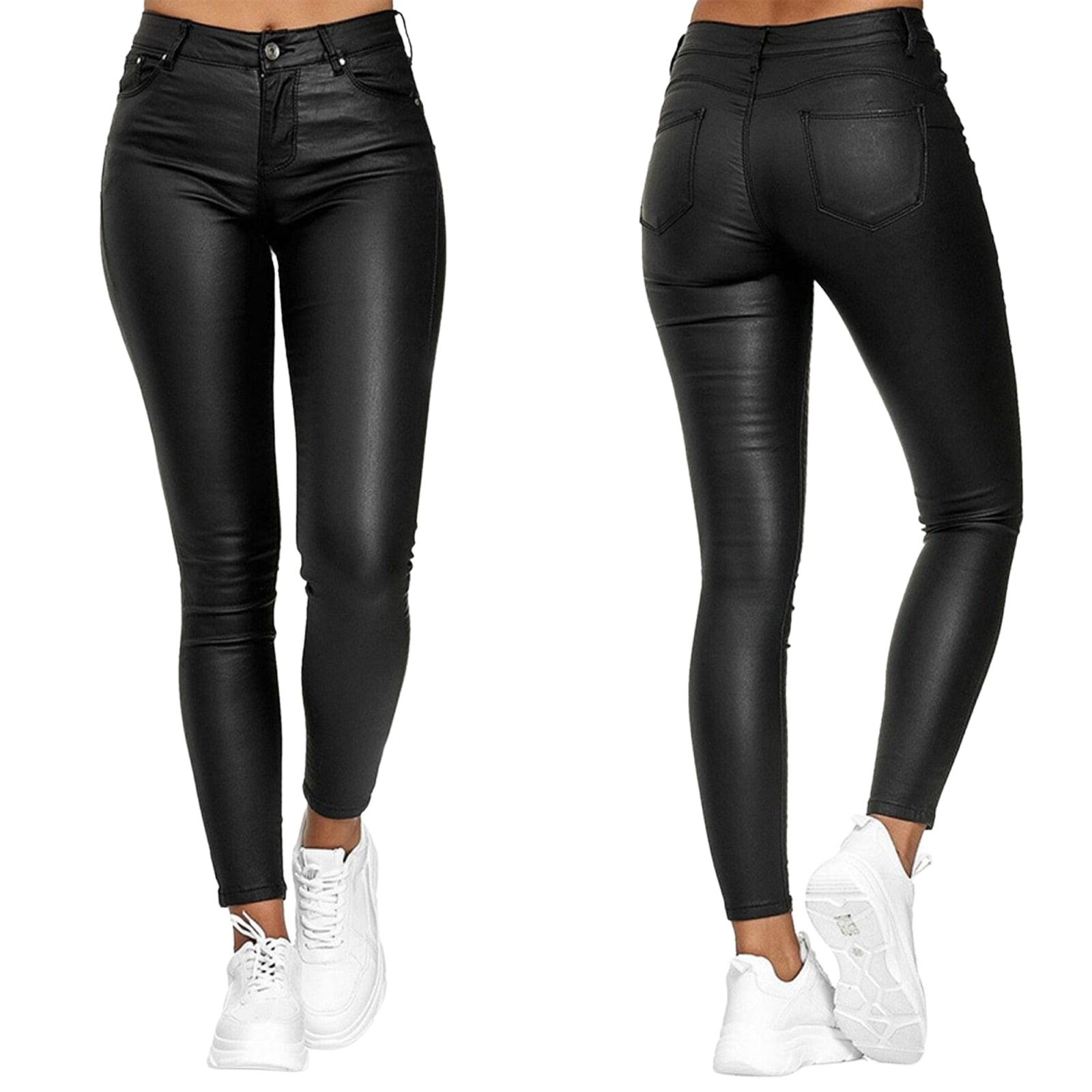 Jeltje | Dames Lederbroek – High-Waist Stretch met figuurvormende pasvorm