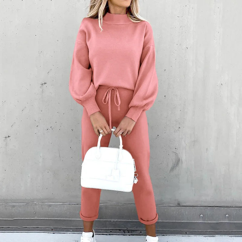 Heleen | Dames Loungewear Set met Hoge Taille – Comfortabele & Stijlvolle Twee-delige Set