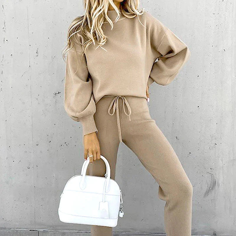 Heleen | Dames Loungewear Set met Hoge Taille – Comfortabele & Stijlvolle Twee-delige Set