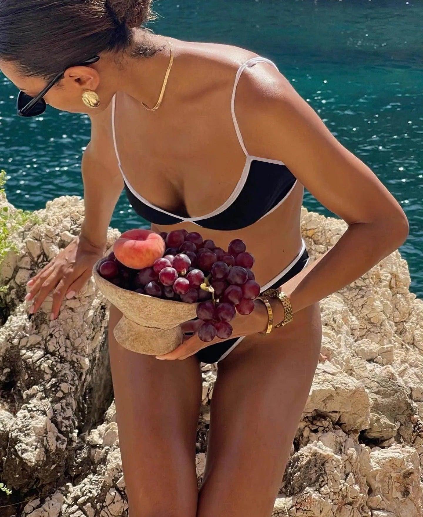 SONIA - Bikini Set met Contrasterende Randen voor Dames