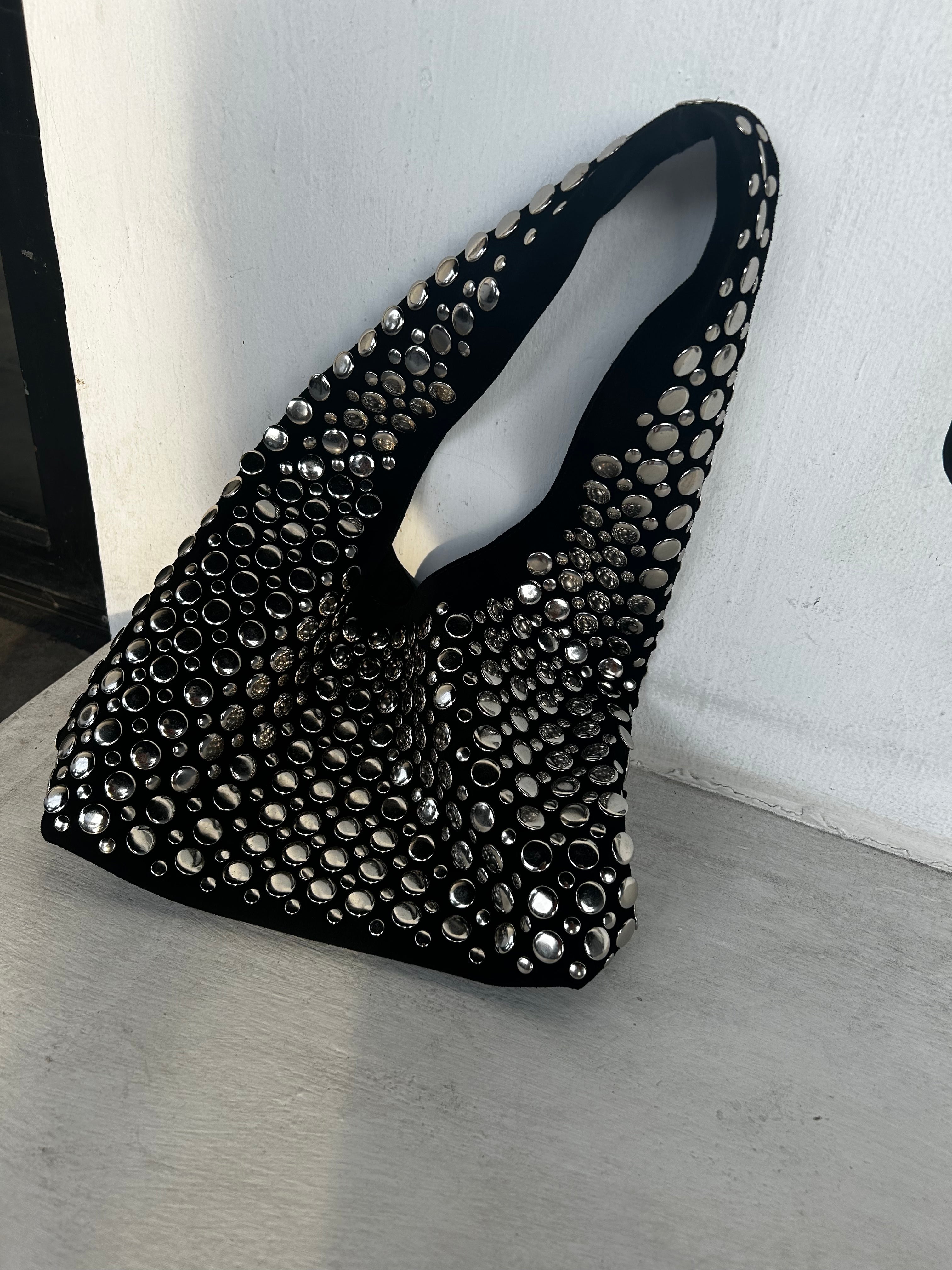 Bubble Bag | Dames schoudertas met studs en trendy speelse ronde vorm