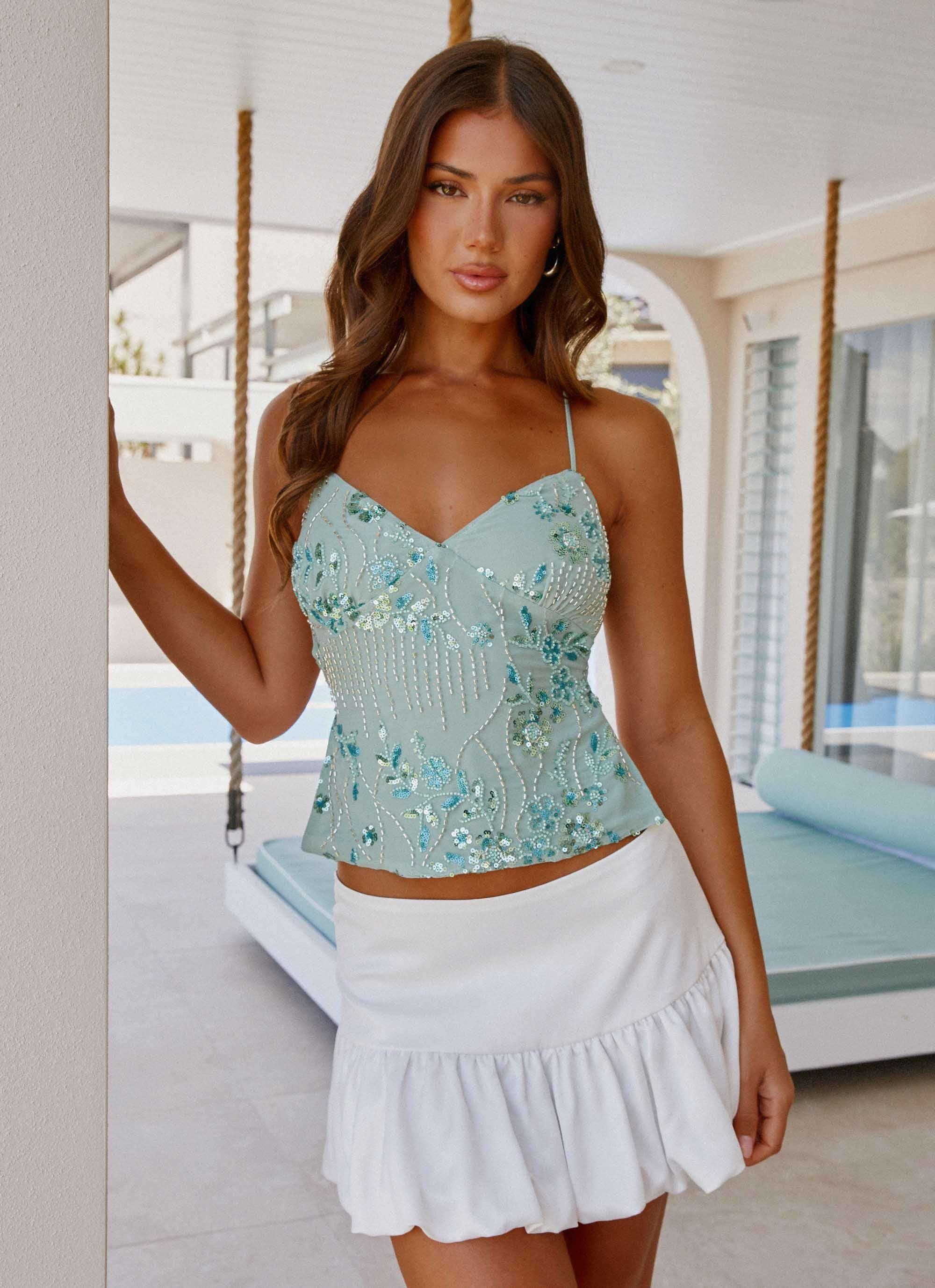 Pailletten Dames Top met Ibiza Stijl – Glanzend, Speels & Festivalproof