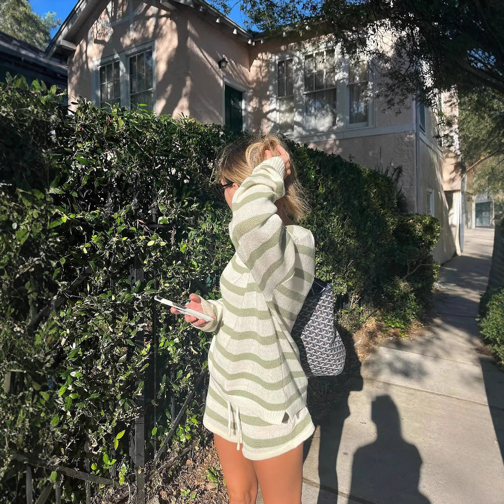 Dames Oversized Set – Casual met Korte Broek en Trui voor Lente en Zomer