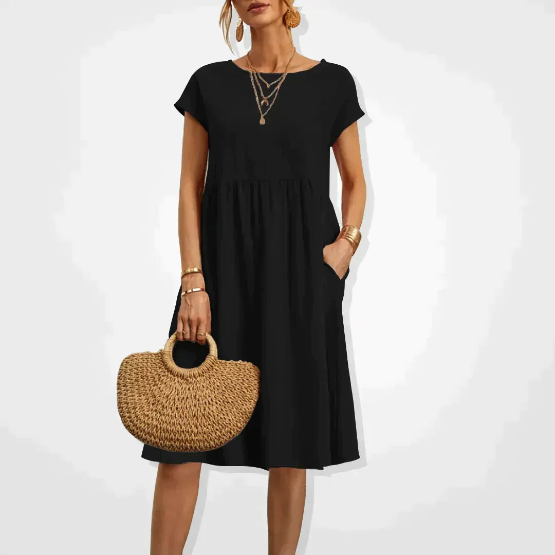 Jildou | Dames linnen jurk – luchtige relaxed fit