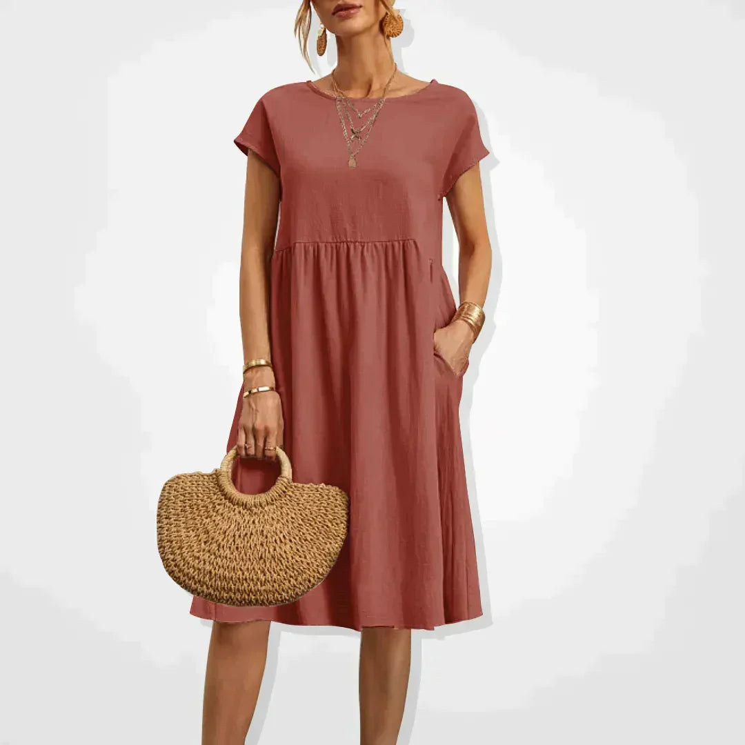Jildou | Dames linnen jurk – luchtige relaxed fit