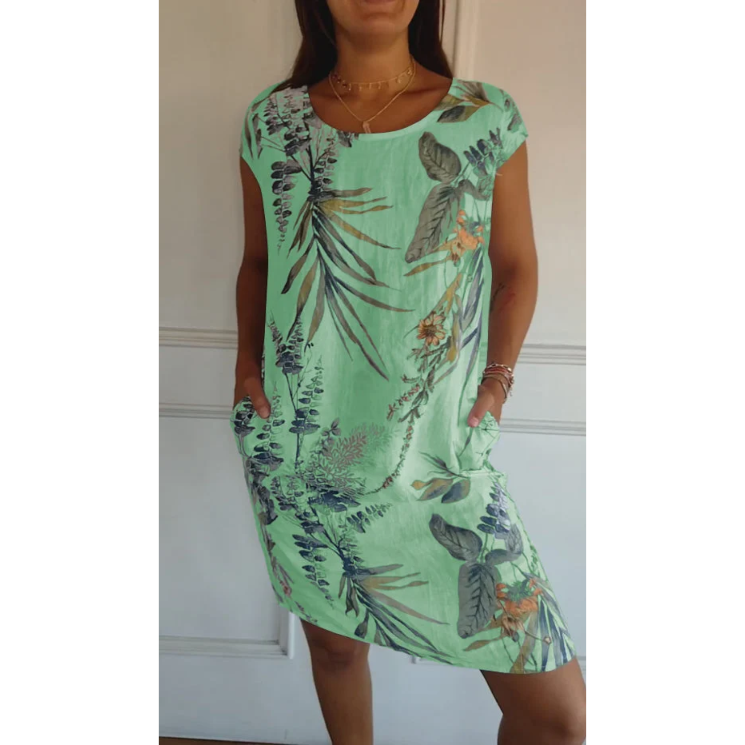 Ellie | Linnen Zomerjurk – Ademend en Bloemenprint