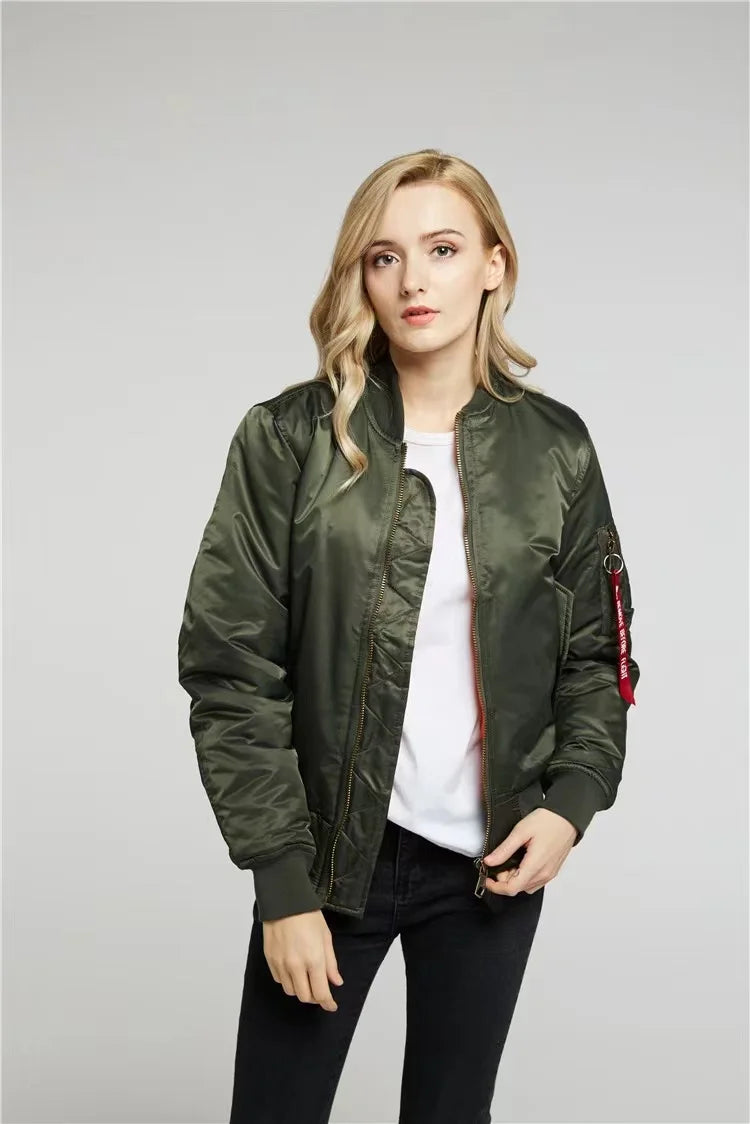 Klassiek Dames Jack -  MA-1 Bomberjack - Winddicht en Waterafstotend Nylon, Comfortabele Pasvorm