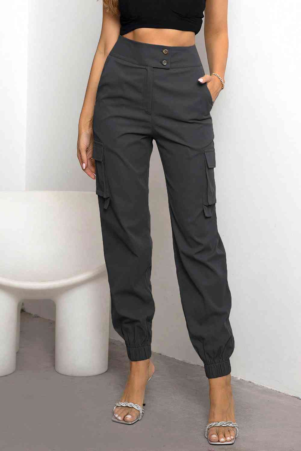 Dames Slim Fit Broek – Met Zakken, Geschikt voor Casual en Dagelijks Gebruik