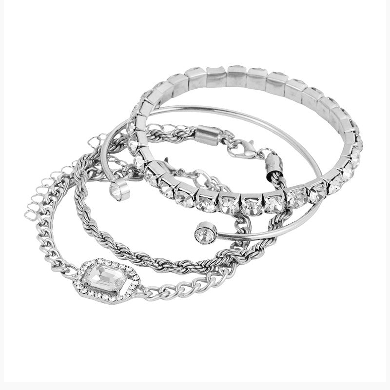 Barbara | Luxe dames armbandenset – minimalistisch design met sprankelende kristallen