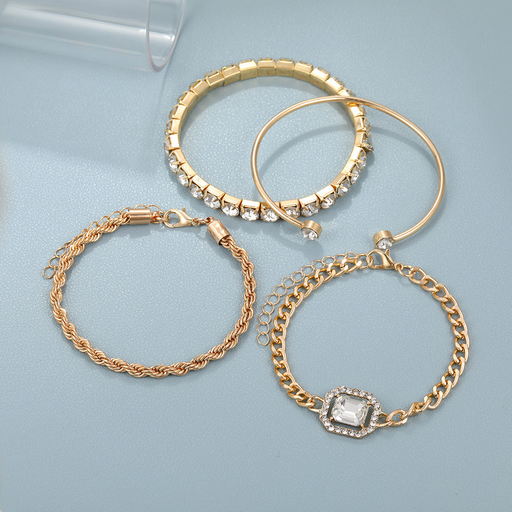 Barbara | Luxe dames armbandenset – minimalistisch design met sprankelende kristallen