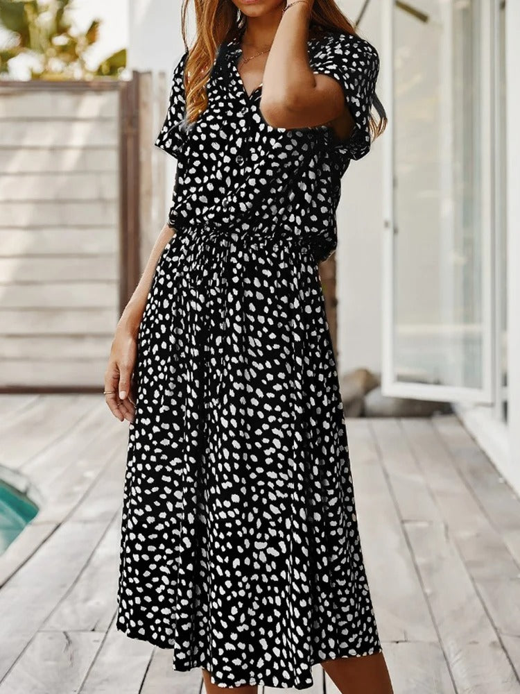 Zomerjurk Dames – Lichtgewicht en Stijlvol Design met Trendy Print voor Warme Dagen