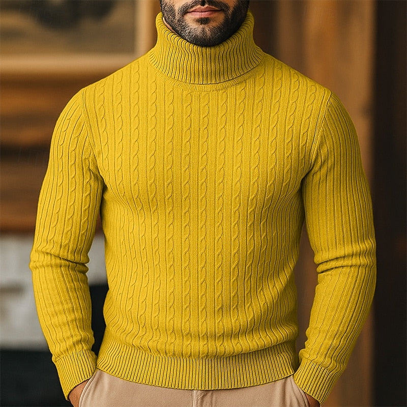 Rupert | Cable Knit Turtleneck Sweater 5