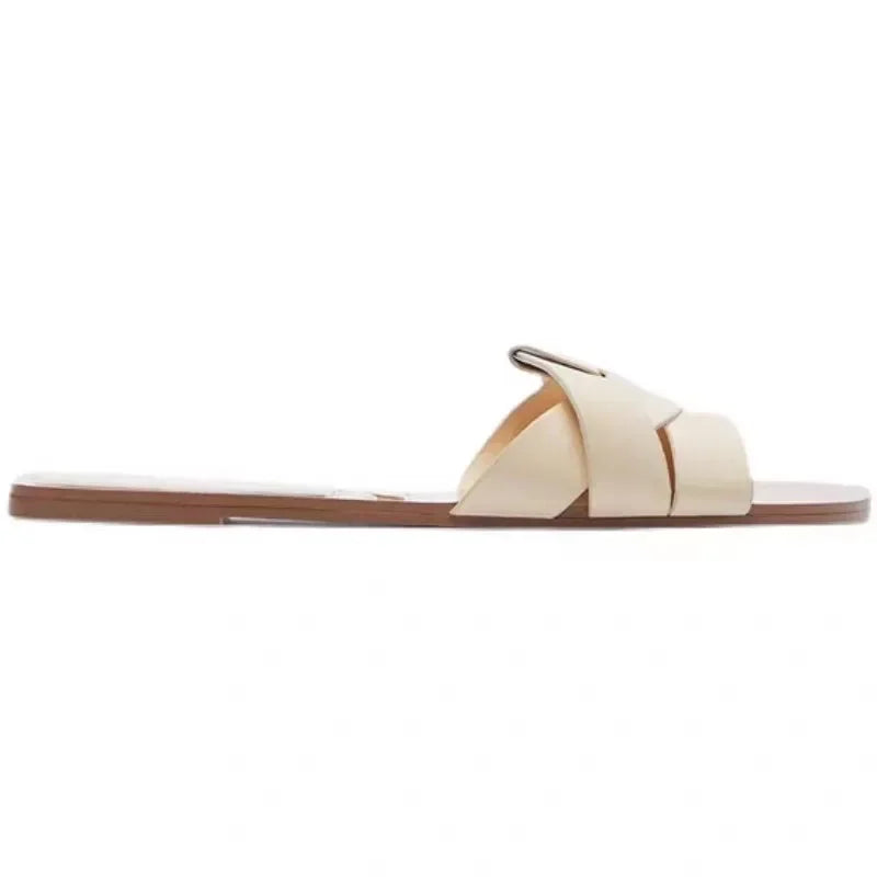 Jannike | Dames Sandalen – Gekruiste Banden, Plat Comfort, Minimalistisch Design, Voor Zomerse Draagmomenten