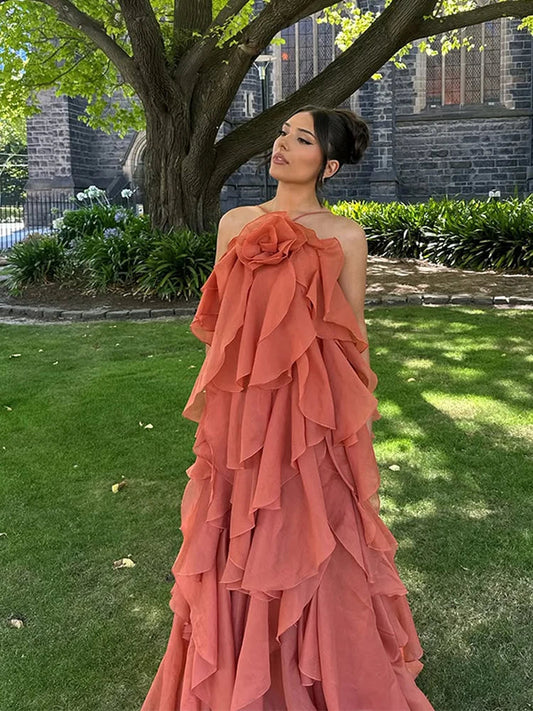Nelly |  Flowy Gelaagde Maxi Jurk voor Dames