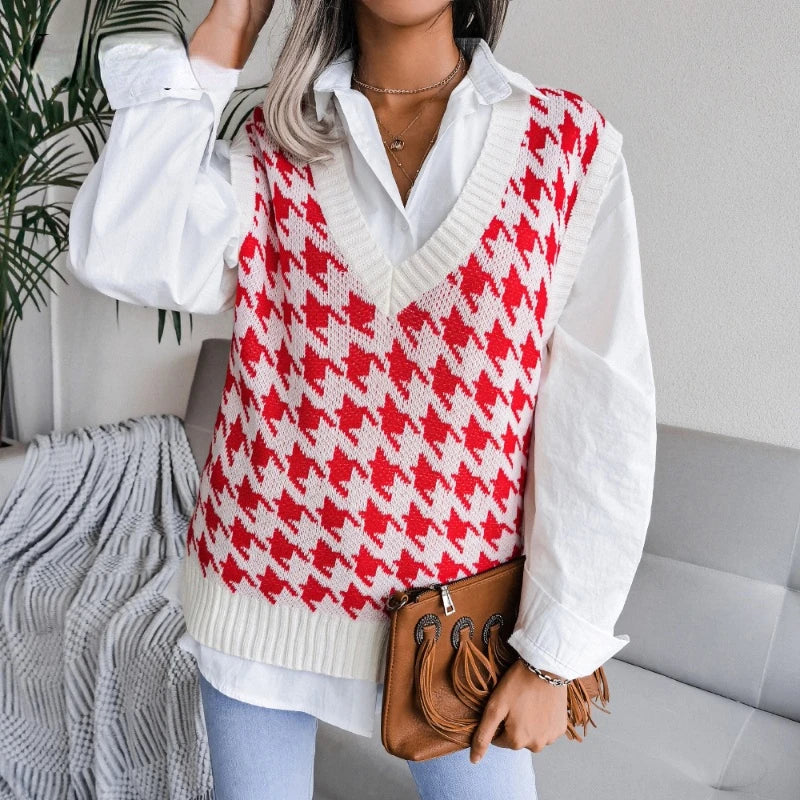 Dames Geruite Spencer – Lichtgewicht Katoen, Casual Vest voor Lente en Zomer