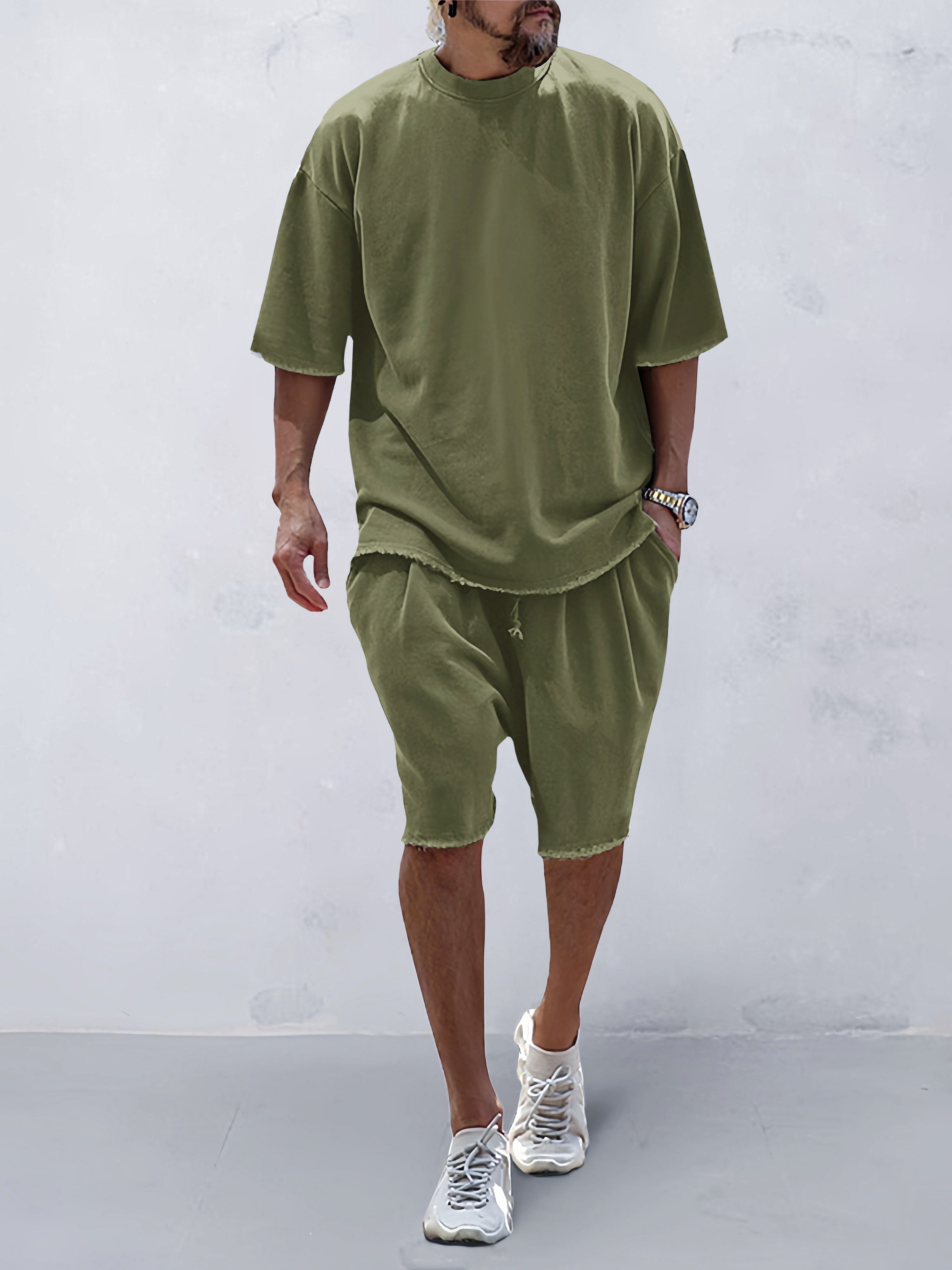 Heren Oversized Set – Casual voor Dagelijks Gebruik, Geschikt voor Sportieve Activiteiten