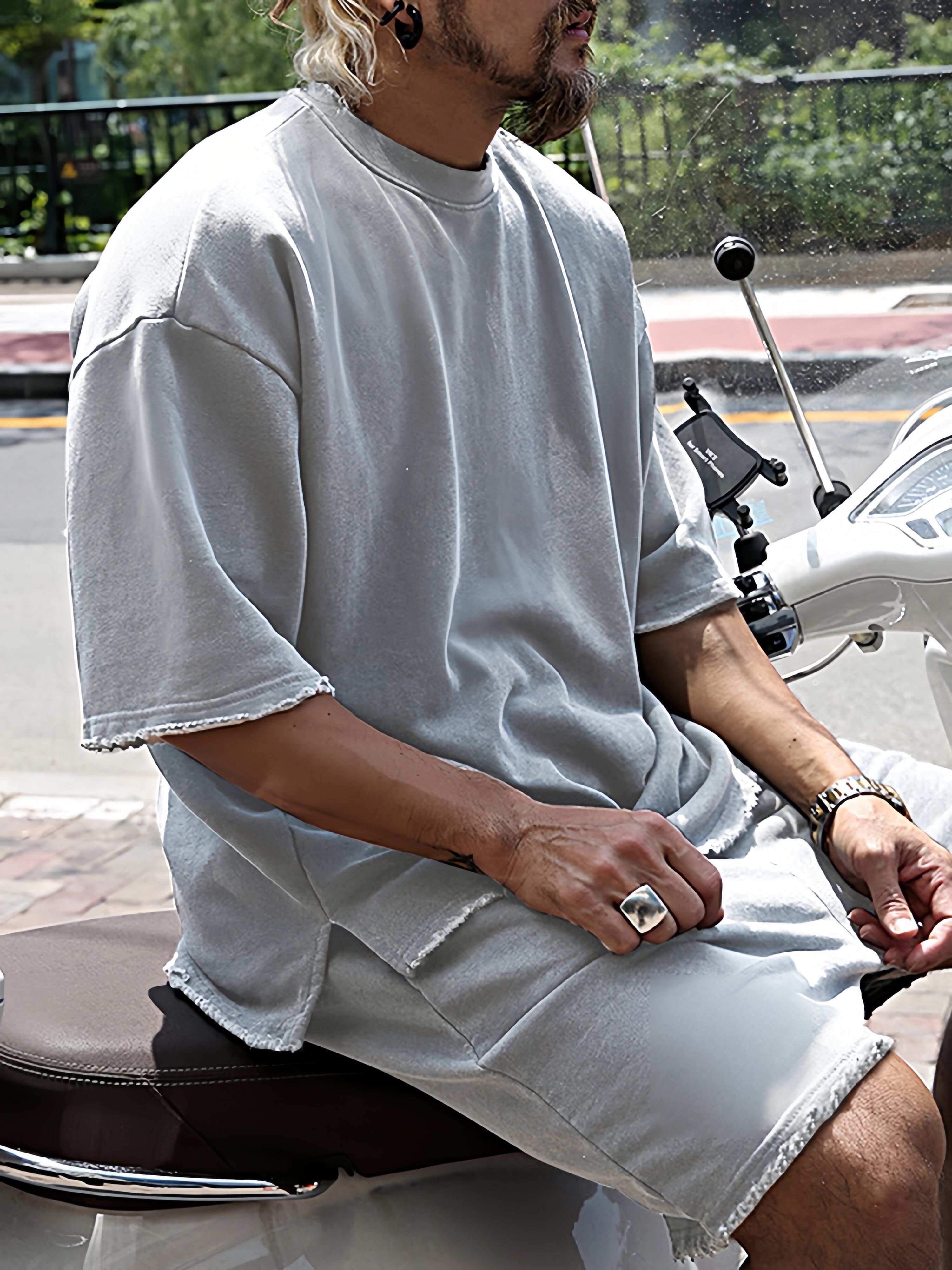 Heren Oversized Set – Casual voor Dagelijks Gebruik, Geschikt voor Sportieve Activiteiten