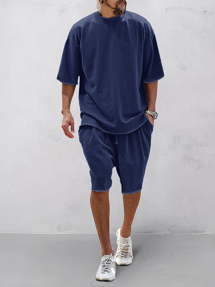 Heren Oversized Set – Casual voor Dagelijks Gebruik, Geschikt voor Sportieve Activiteiten