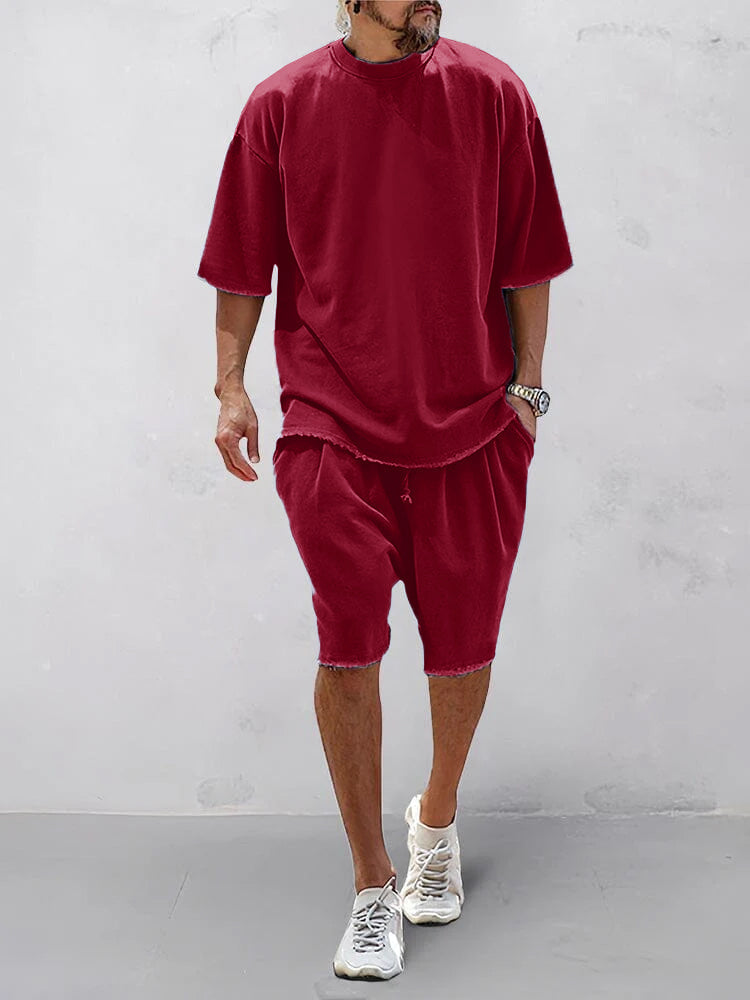 Heren Oversized Set – Casual voor Dagelijks Gebruik, Geschikt voor Sportieve Activiteiten