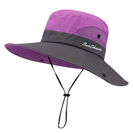Dames UV-Beschermende Hoed – Met Verstelbare Band, Geschikt voor Zomer en Outdoor Activiteiten