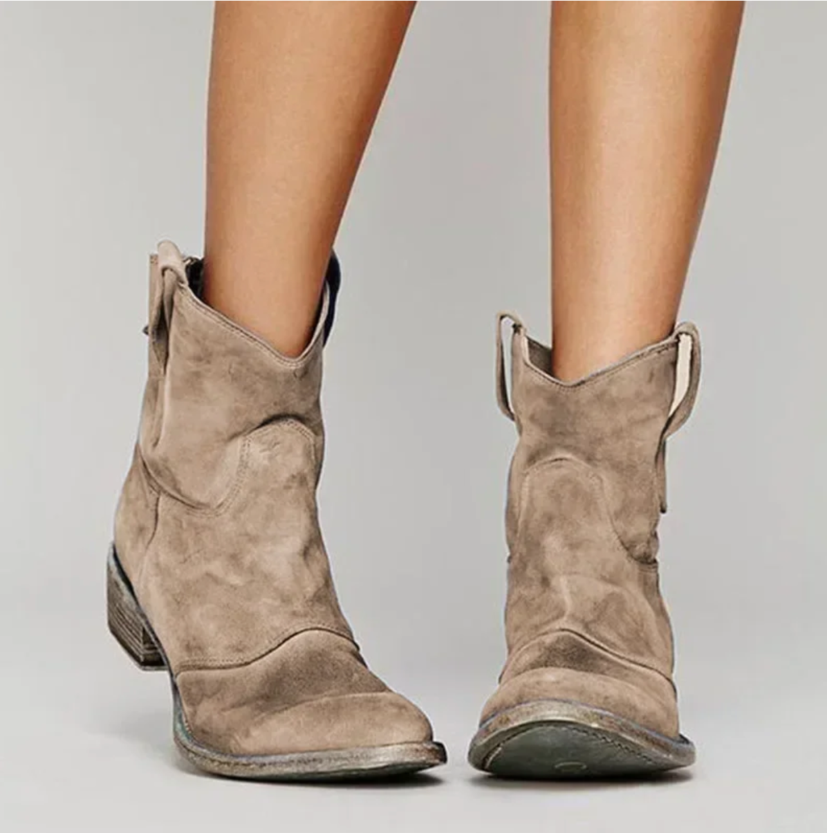 Maaike laarzen dames | Western boots van wildleder met stijlvolle stiksels
