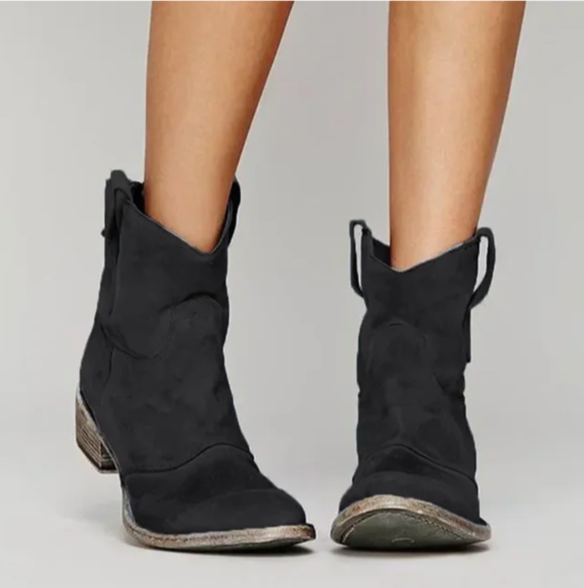 Maaike laarzen dames | Western boots van wildleder met stijlvolle stiksels