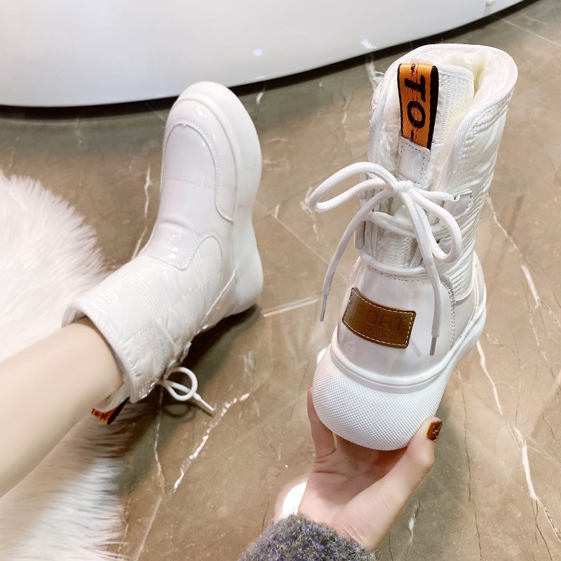 Dames Waterdichte Enkellaarsjes – Warm Gevoerd, Winterlaarzen voor Regen