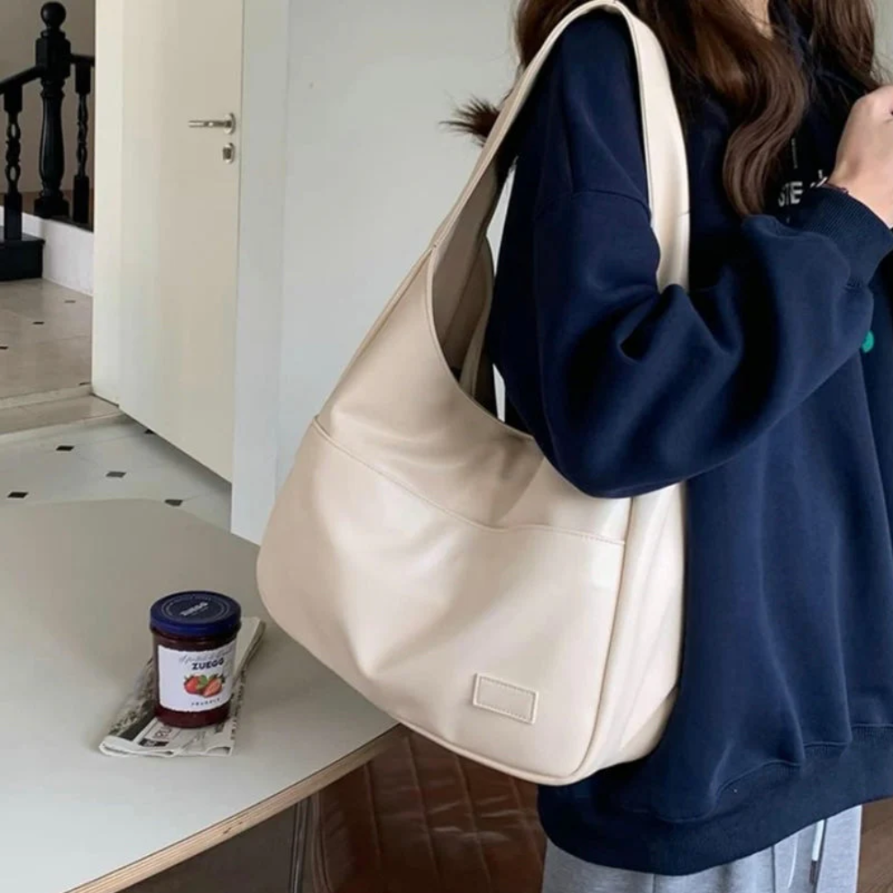 Trendy Vegan Leren Schoudertas