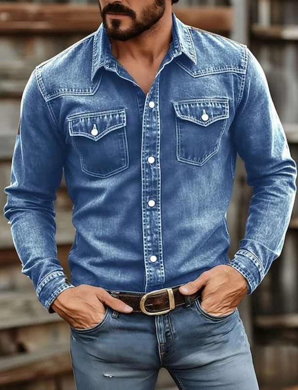 Holbrook | Men's Denim Western Long Sleeve Shirt
