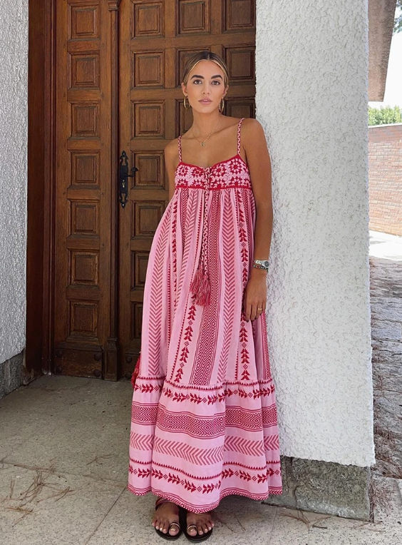 Freya | Maxi-jurk voor dames met romantische A-lijn pasvorm en elegante details