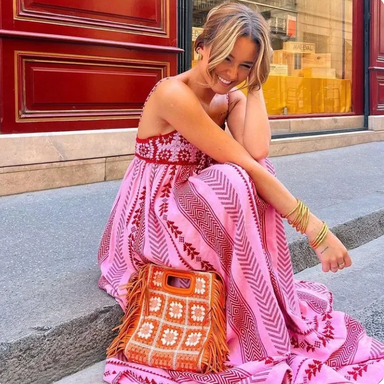 Freya | Maxi-jurk voor dames met romantische A-lijn pasvorm en elegante details