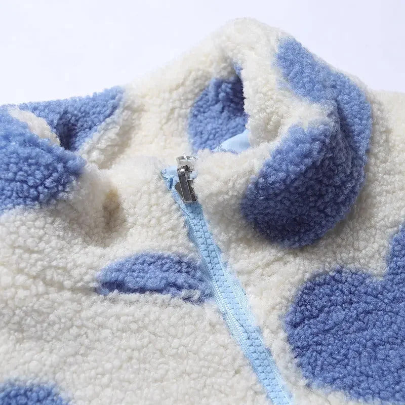 Dames Omkeerbare Hartjesjas – Zwart en Roze, Lichtgewicht, Casual Jasje voor Lente en Herfst