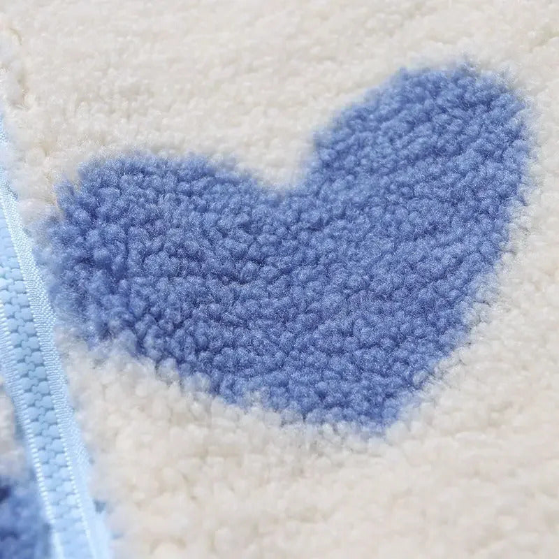 Dames Omkeerbare Hartjesjas – Zwart en Roze, Lichtgewicht, Casual Jasje voor Lente en Herfst