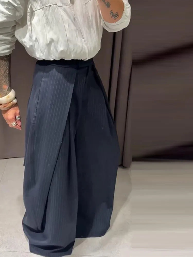 Maud Striped Trousers | Dames broek met strepen en modern baggy design