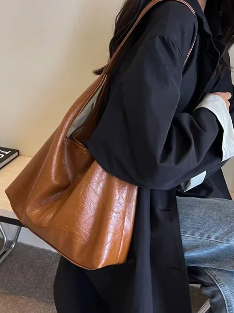 Leren schoudertas dames | Minimalistisch design van hoogwaardig leer