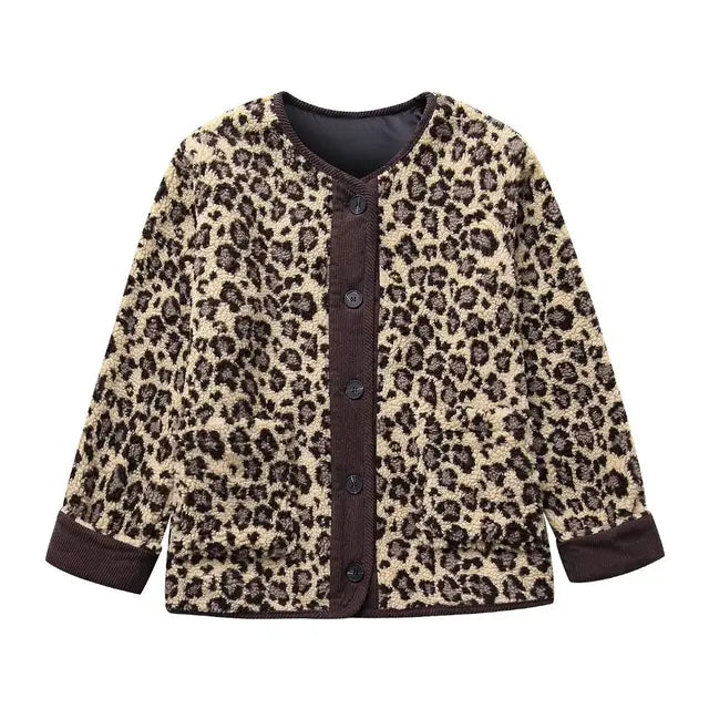 Maya | Leopard fleecejack voor Dames