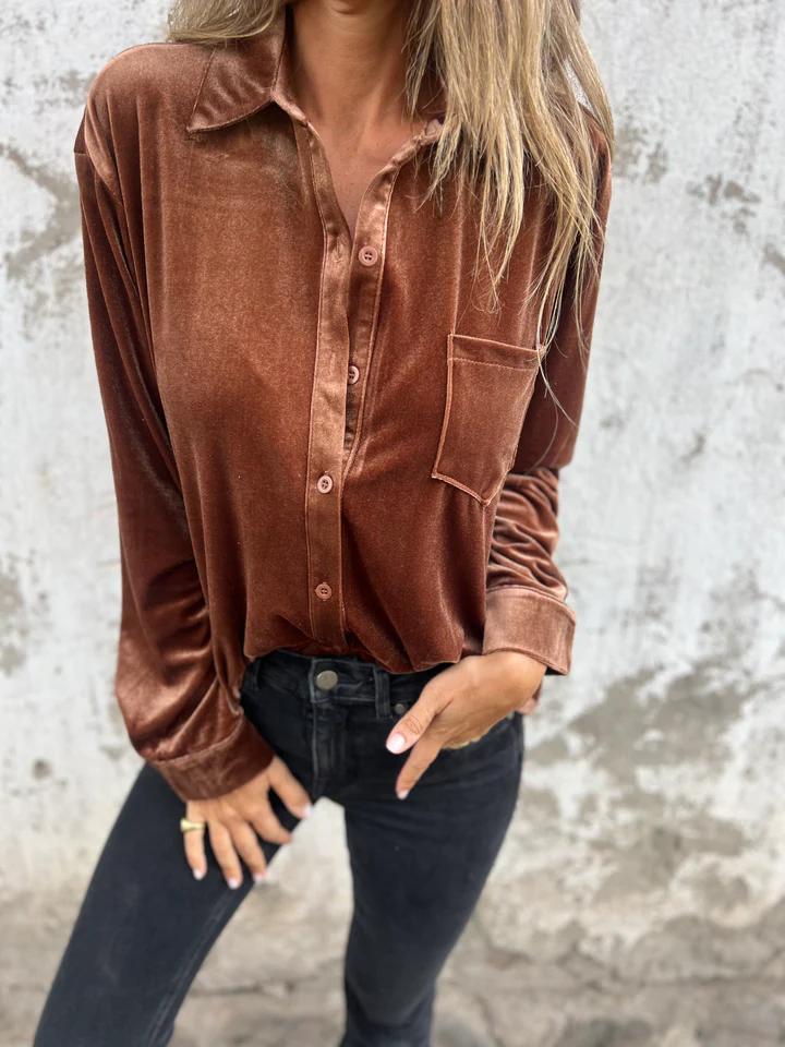 Velvet blouse voor dames