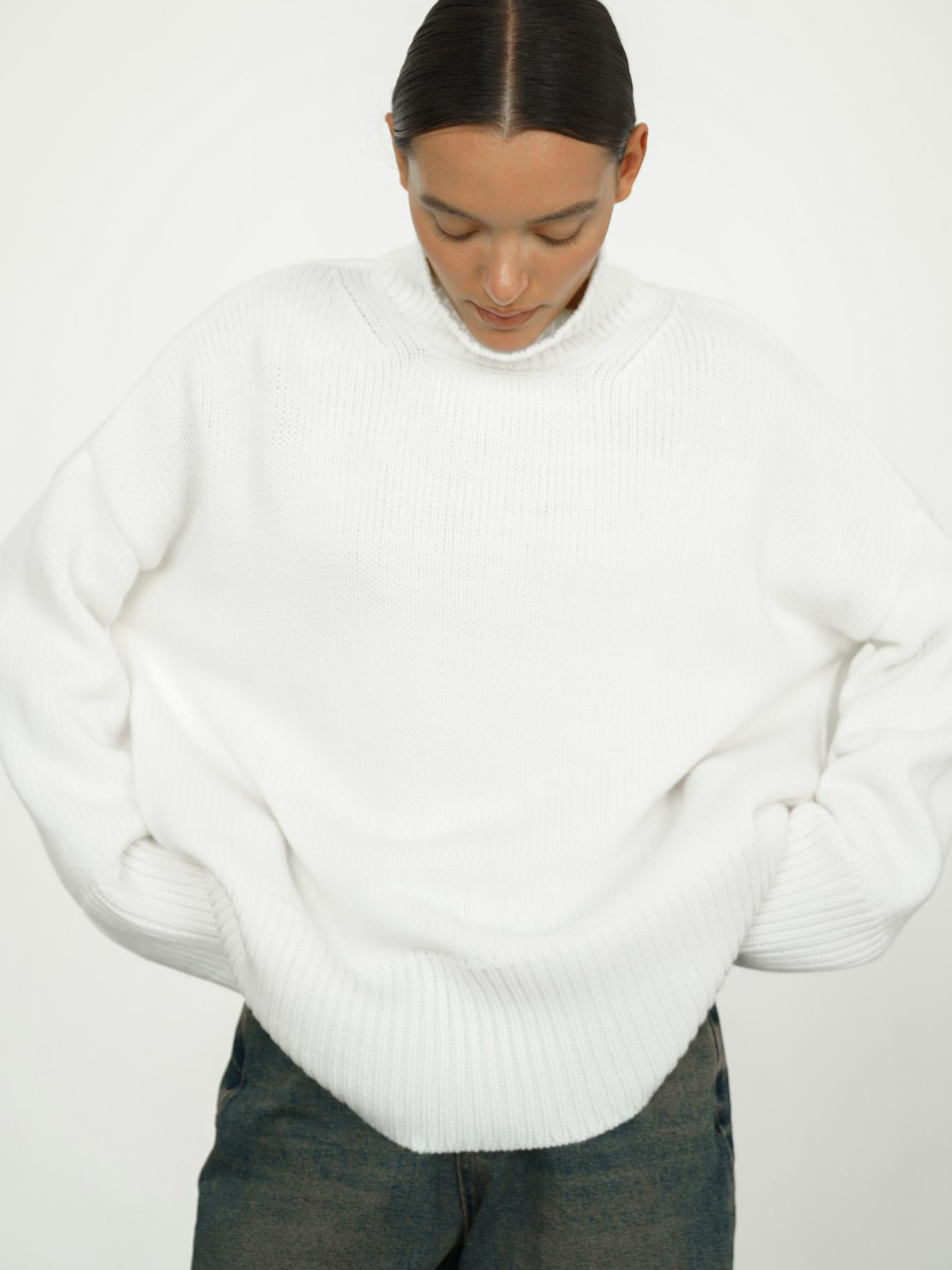 Dames Coltrui Wolmix - Gebreide Pullover met Rechte Pasvorm