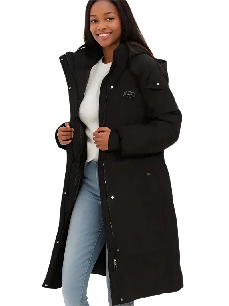 Lange Winterjas | Dames Winterjas met Capuchon en Gevoerd Isolerend Design