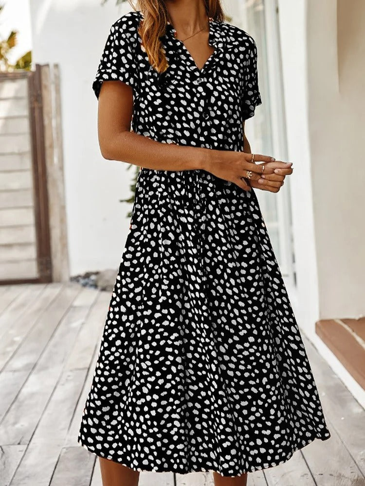 Zomerjurk Dames – Lichtgewicht en Stijlvol Design met Trendy Print voor Warme Dagen