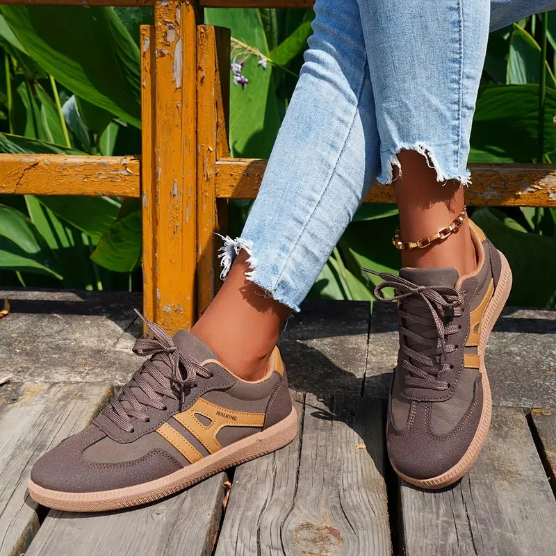 Casual sneakers dames | Comfortabele veterschoenen met flexibele zool