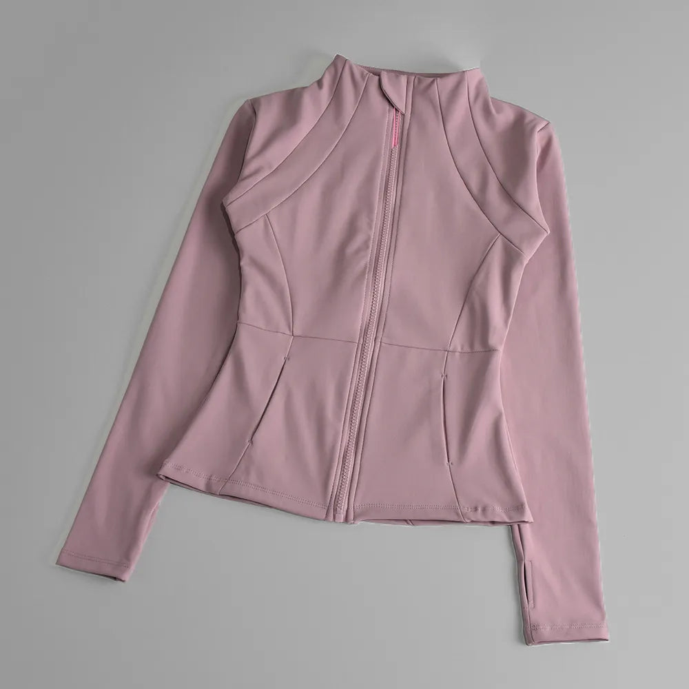 Romy Fitness Jacket Dames | Sportieve Jas met Sneldrogende Stof en Staande Kraag