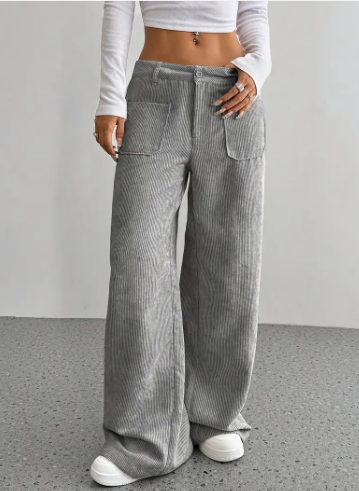 Ainsley - Makara Corduroy Broek Met Wijde Pijpen
