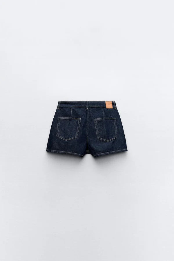 Ashley - Denim Set Damesoutfit met Top en Skort in Licht of Donker Denim