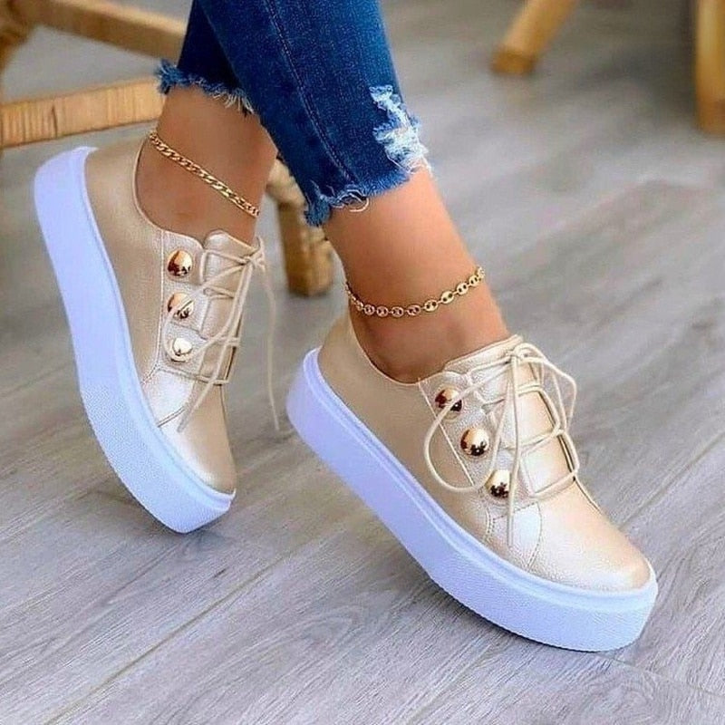 Astrid - Elegante en kleurrijke sneakers voor dames - 100% leer