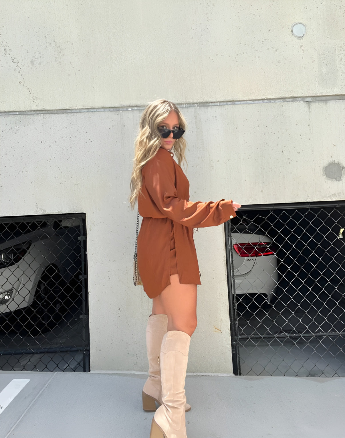 Audrey - Trendy satijnen romper jurk